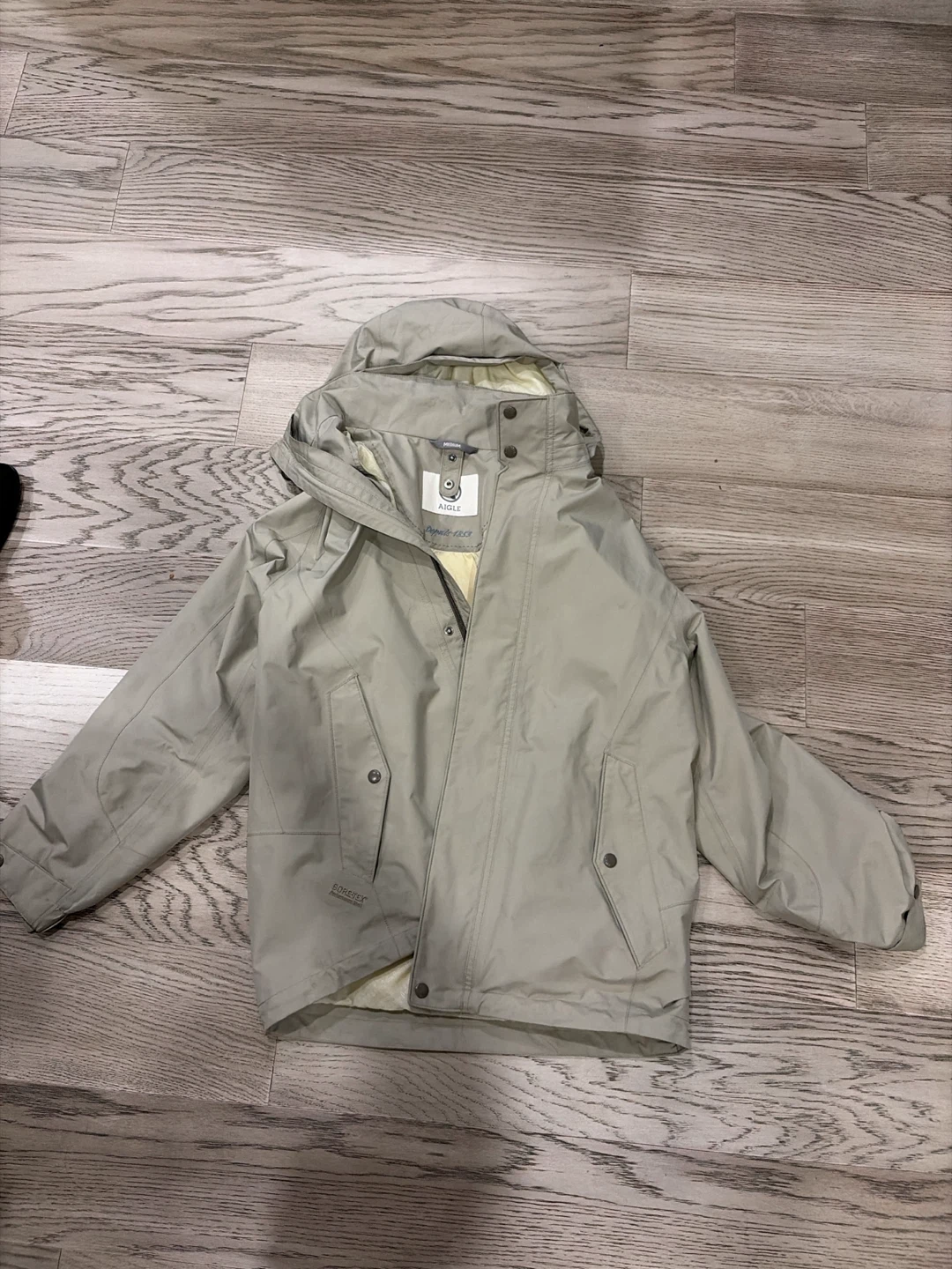 Aigle Beige Hooded Jacket - Medium
