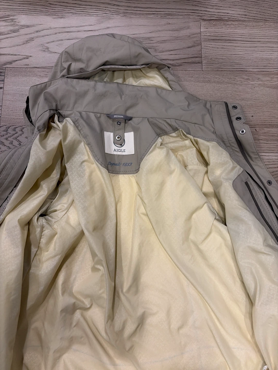 Aigle Beige Hooded Jacket - Medium - photo 2