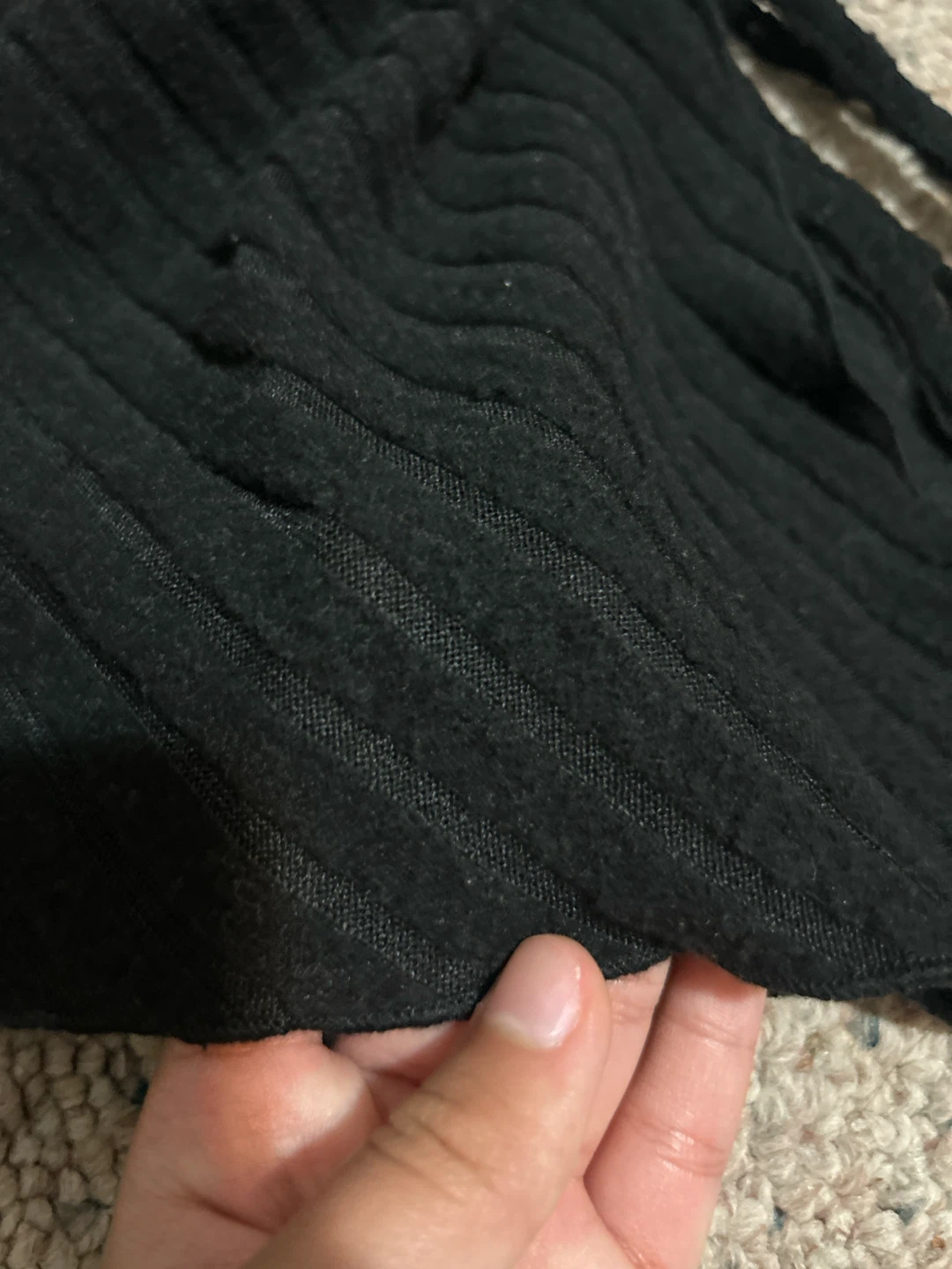 Black Ribbed Bell Sleeve Top - photo 3