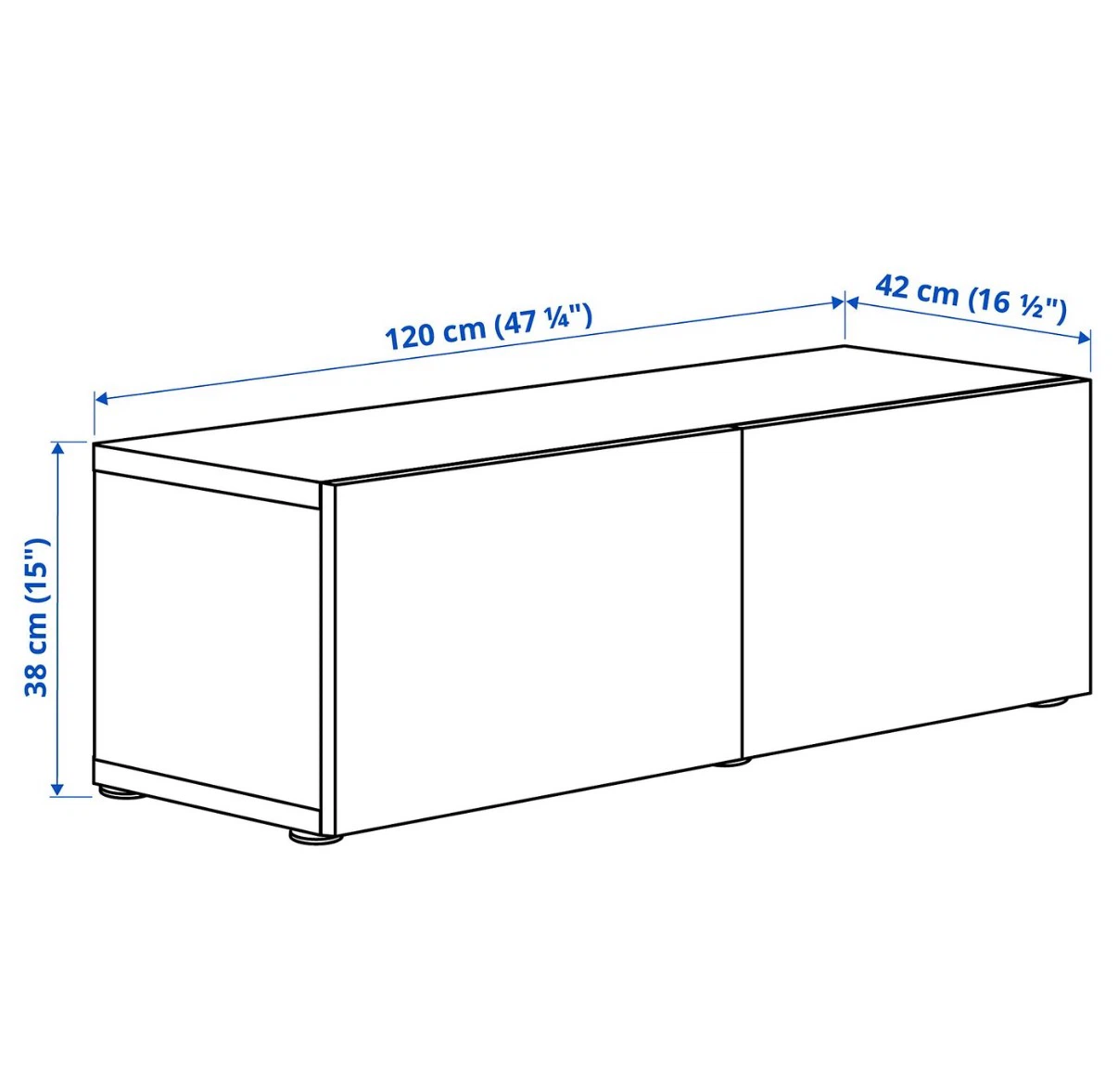 IKEA Besta White Storage Cabinet - photo 2
