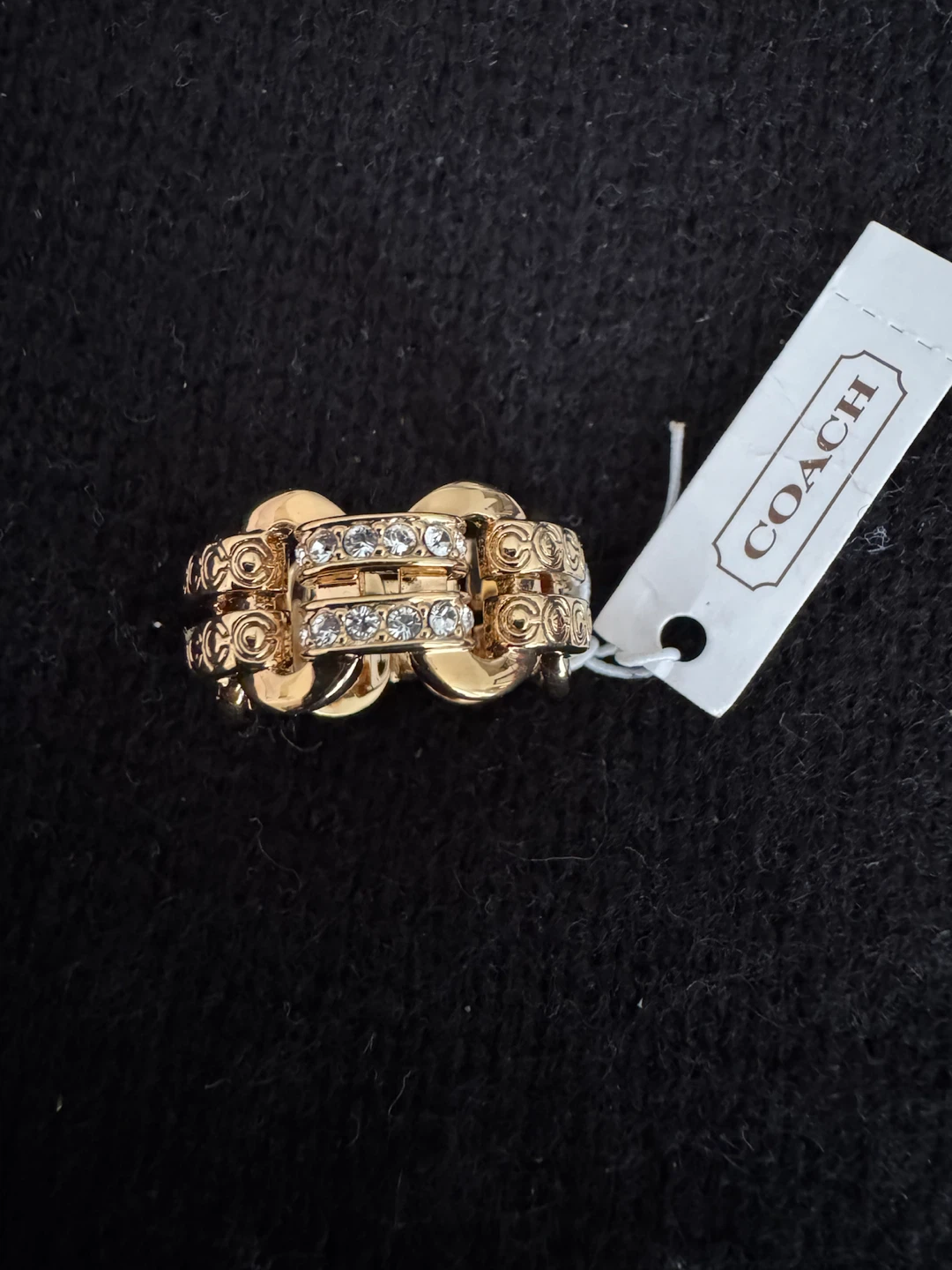 Coach Pavé Linked Ring