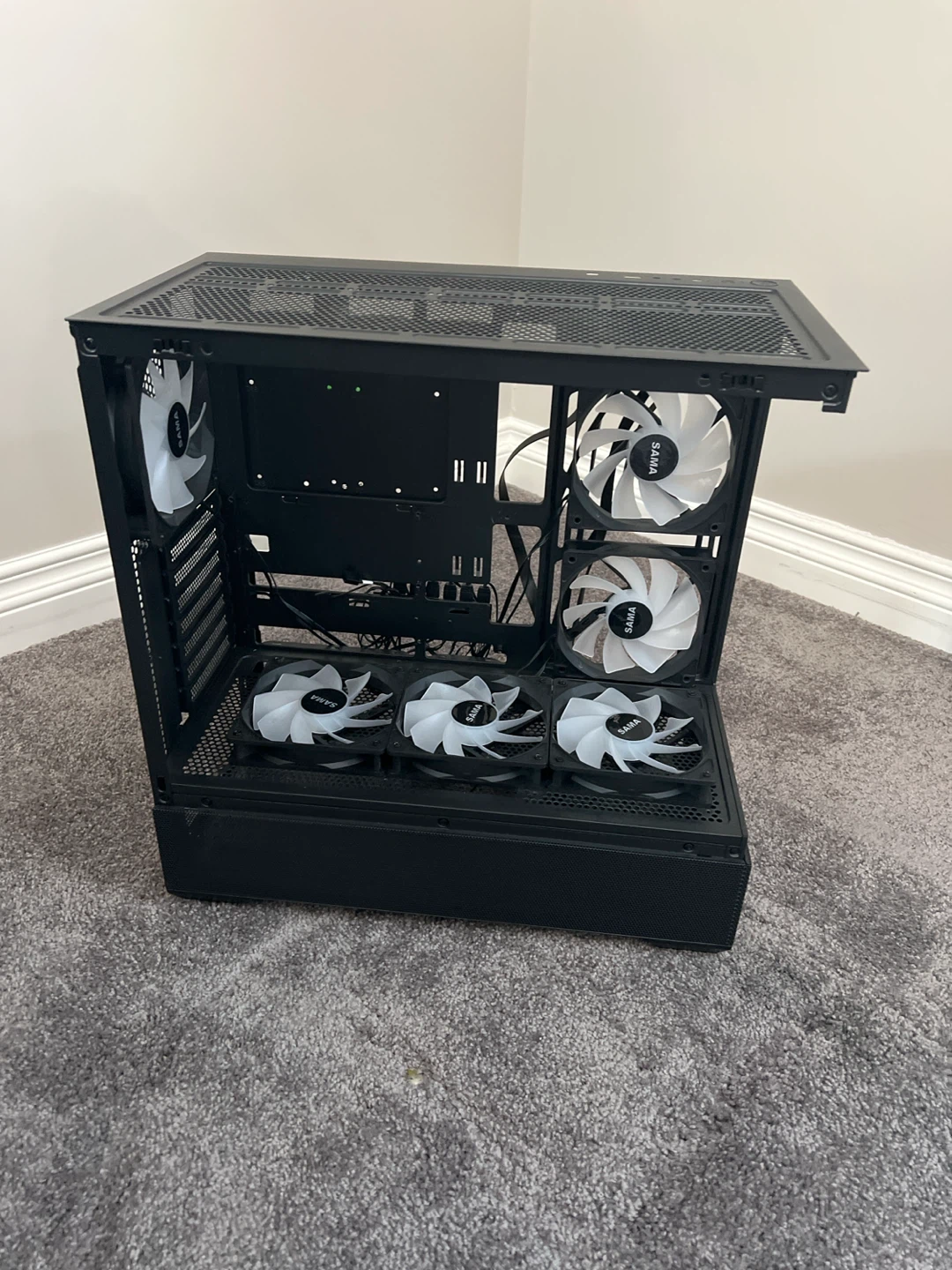 Reserved- SAMA Black ATX Computer Case with RGB Fans - photo 2