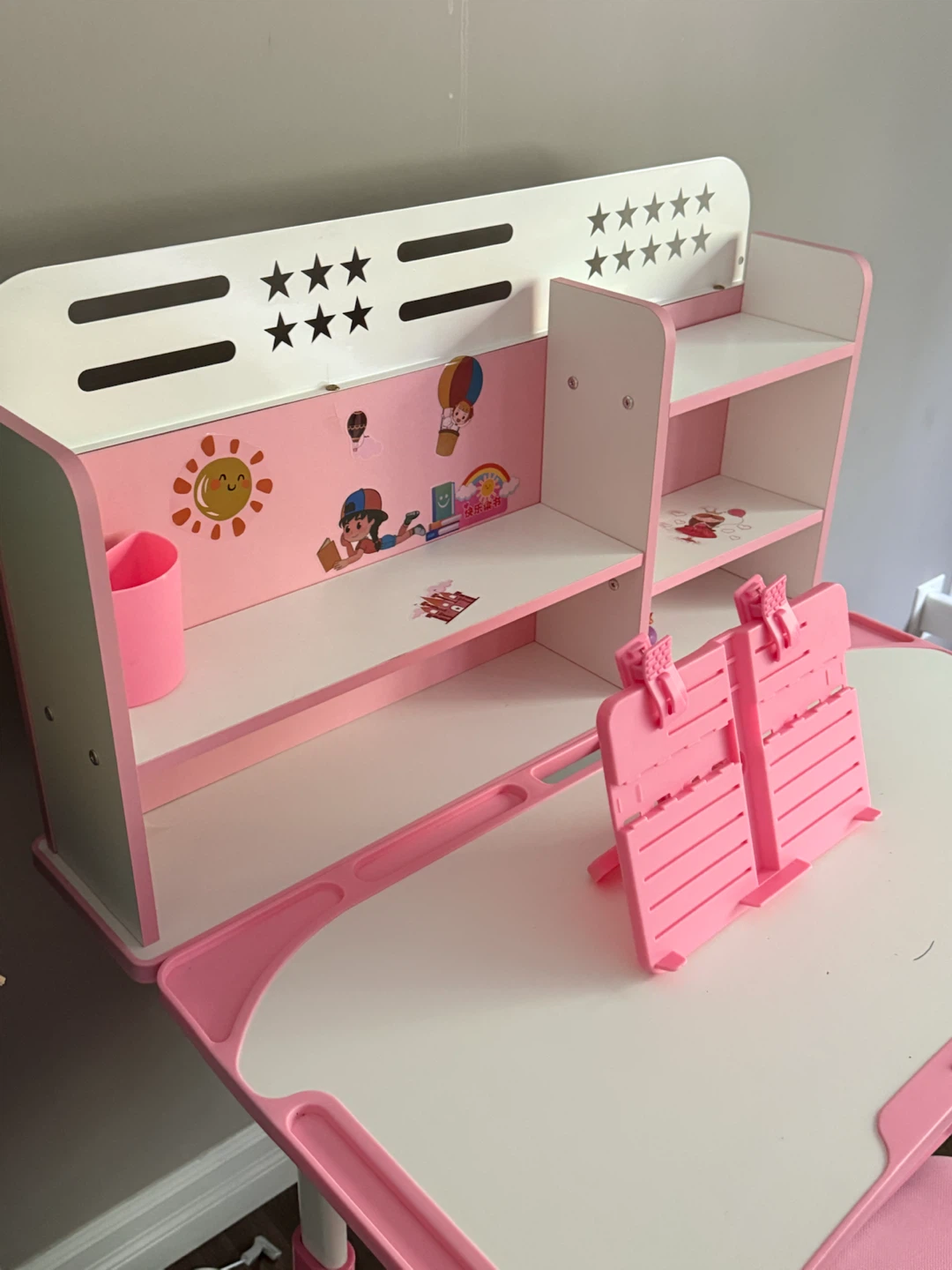 Pink Adjustable Kids Desk and Chair Set - photo 2