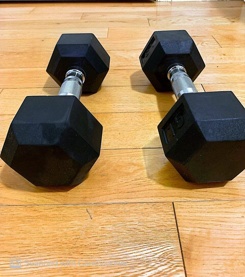 Pair of 15 lb Hex Dumbbells - photo 5
