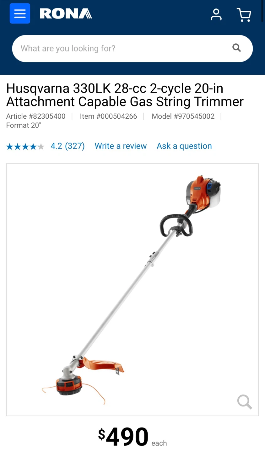 Husqvarna 330LK Gas String Trimmer