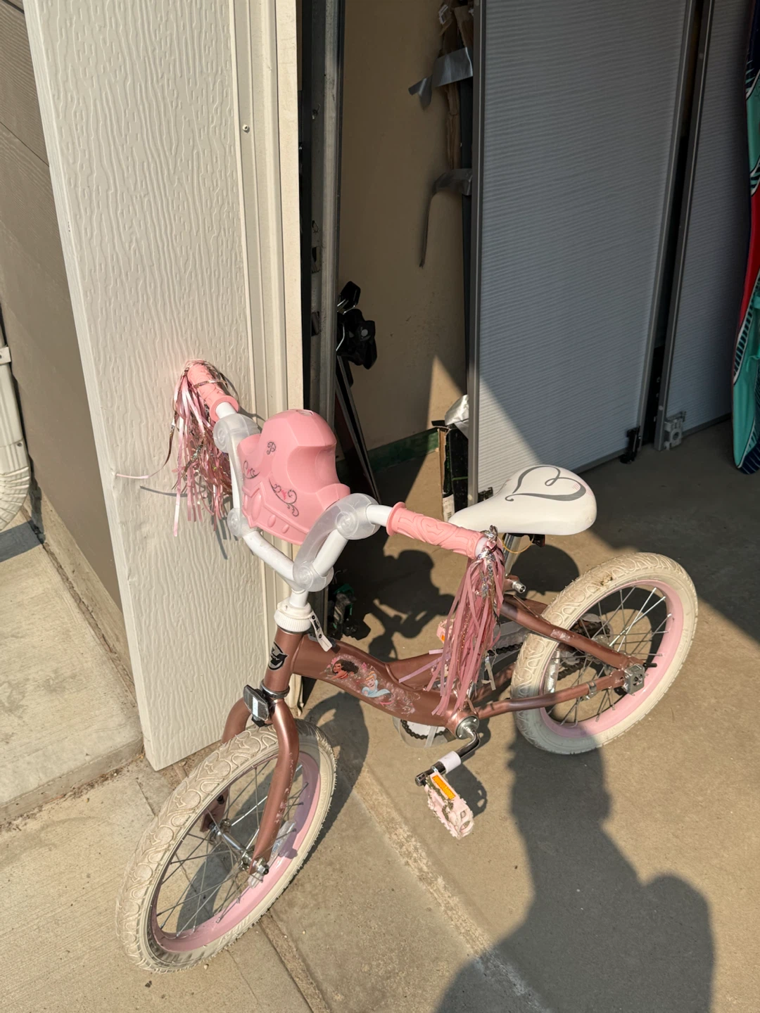Kids Pink and Brown Bicycle