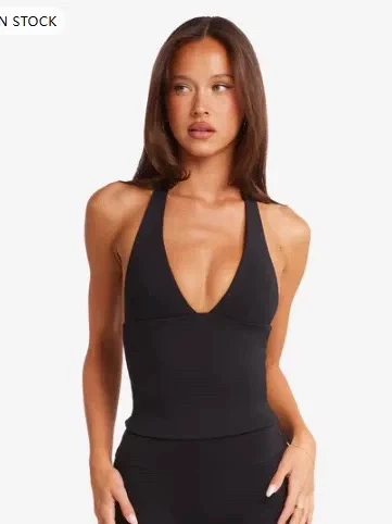 CSB Brand New Black Halter Neck Tank Top