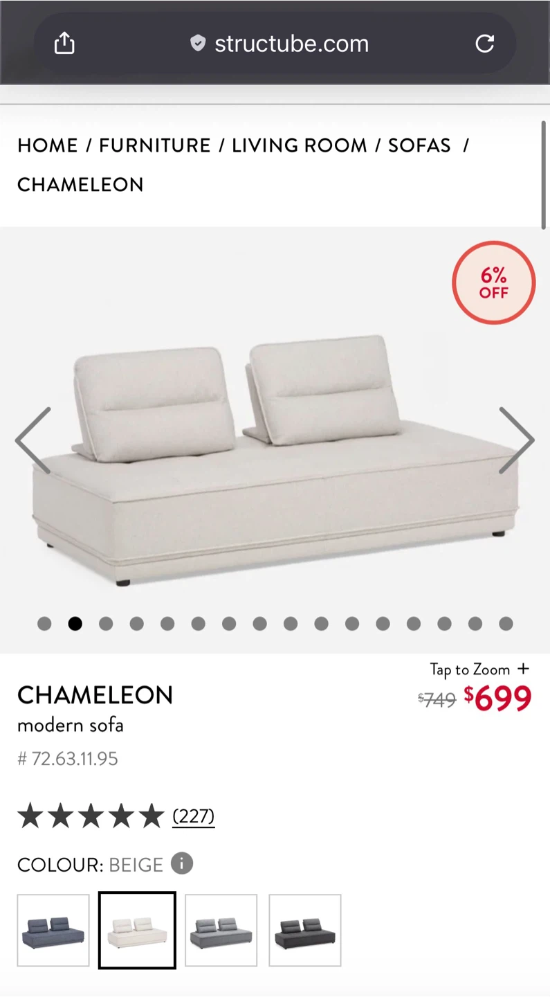Structube ‘Chameleon’ sofa - photo 5