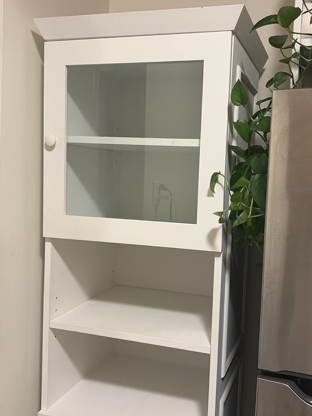 Kitchen Storage Cabinet with Glass Door and Drawers - photo 2