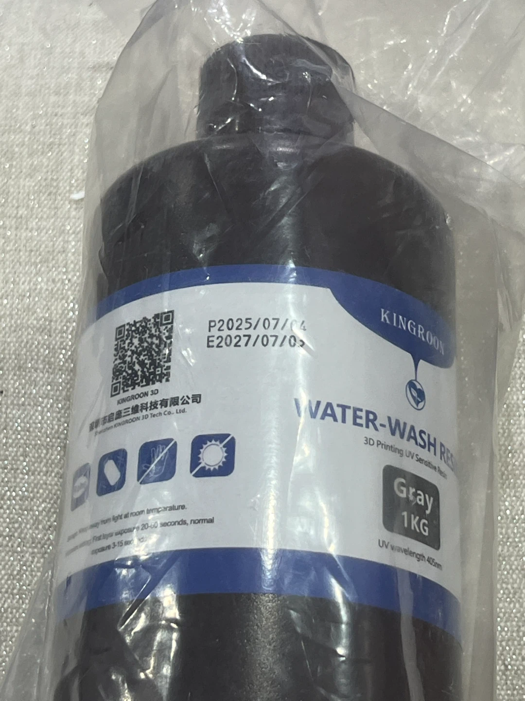 KingRoon Water-Wash Resin Gray 1KG - photo 4