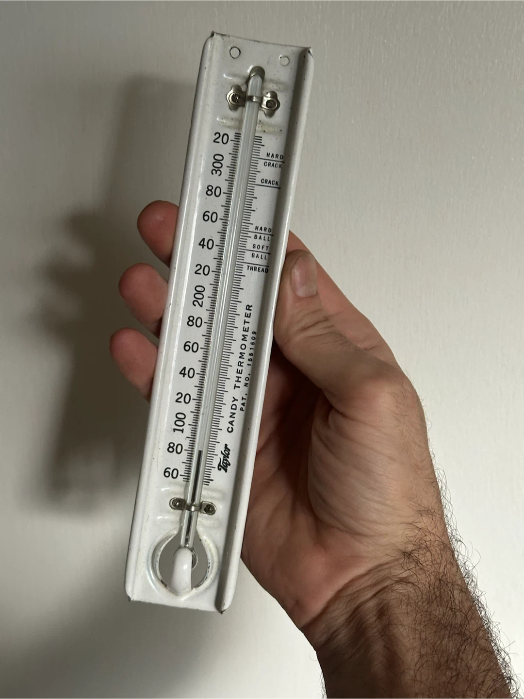 Vintage Taylor Enamel Candy Thermometer