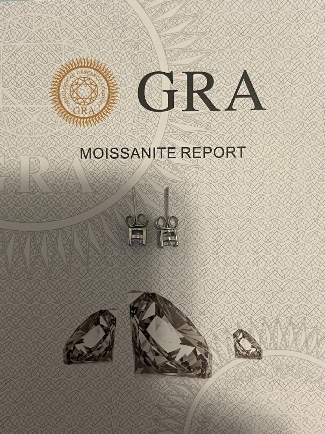 GRA Moissanite Diamond Earrings - photo 4