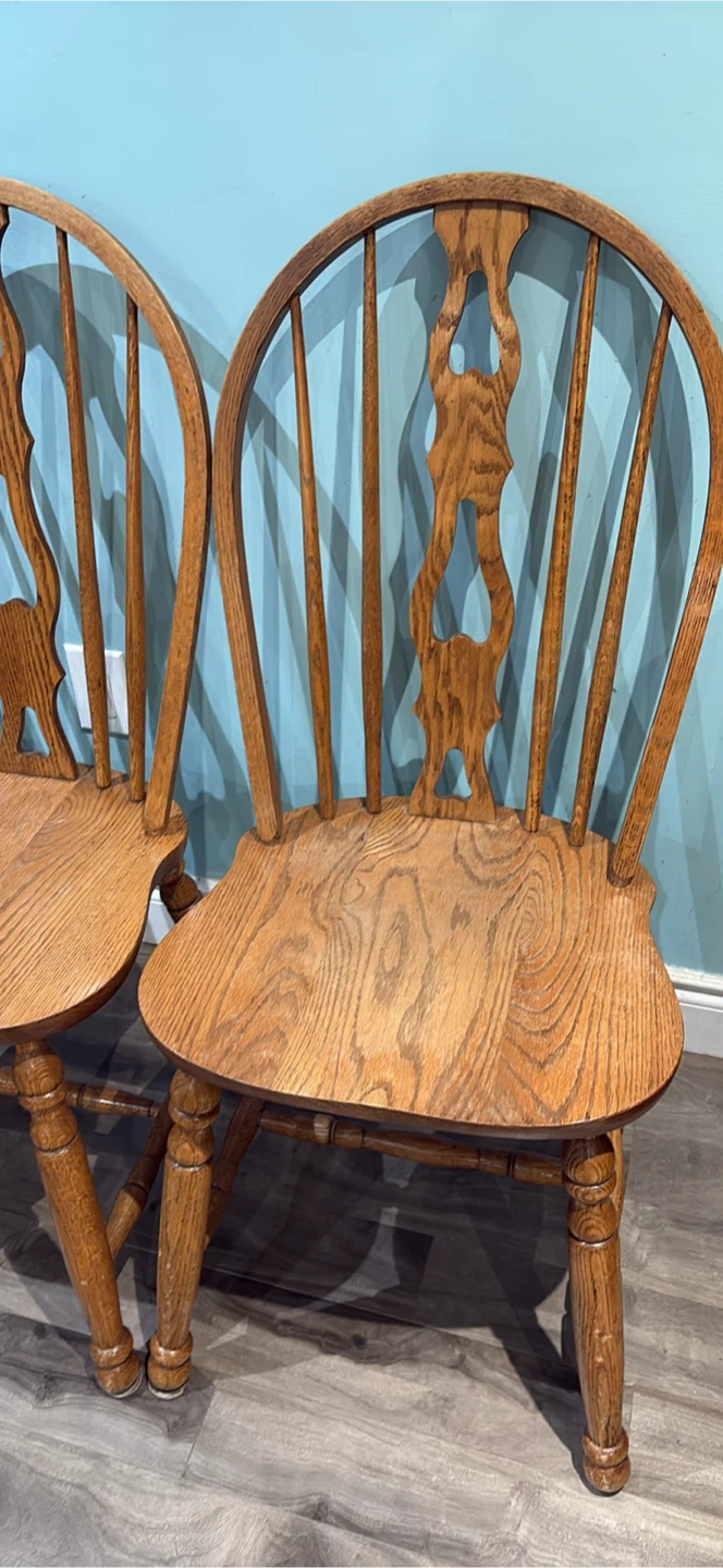 Set of 3 Wooden Kitchen Chairs - photo 2