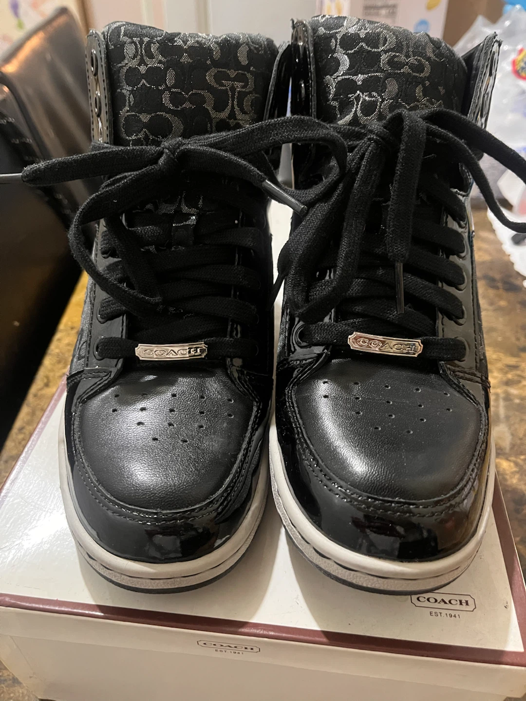Coach Norra Black Mini Optilx High Top Sneakers - photo 2