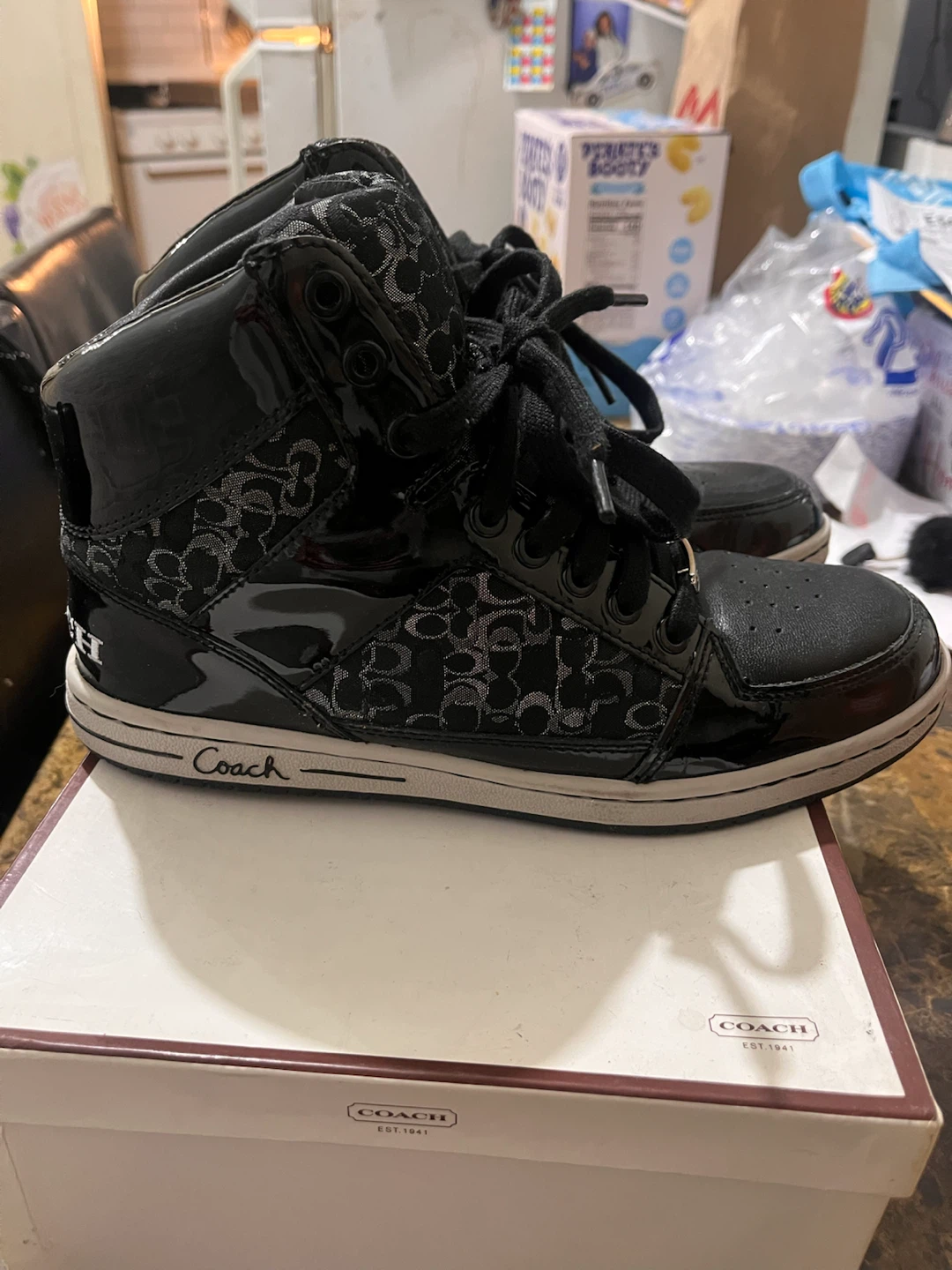 Coach Norra Black Mini Optilx High Top Sneakers - photo 3