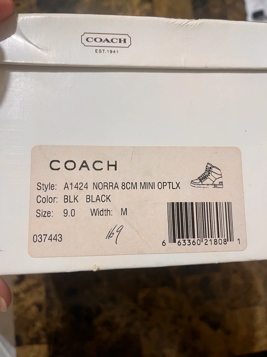 Coach Norra Black Mini Optilx High Top Sneakers - photo 4