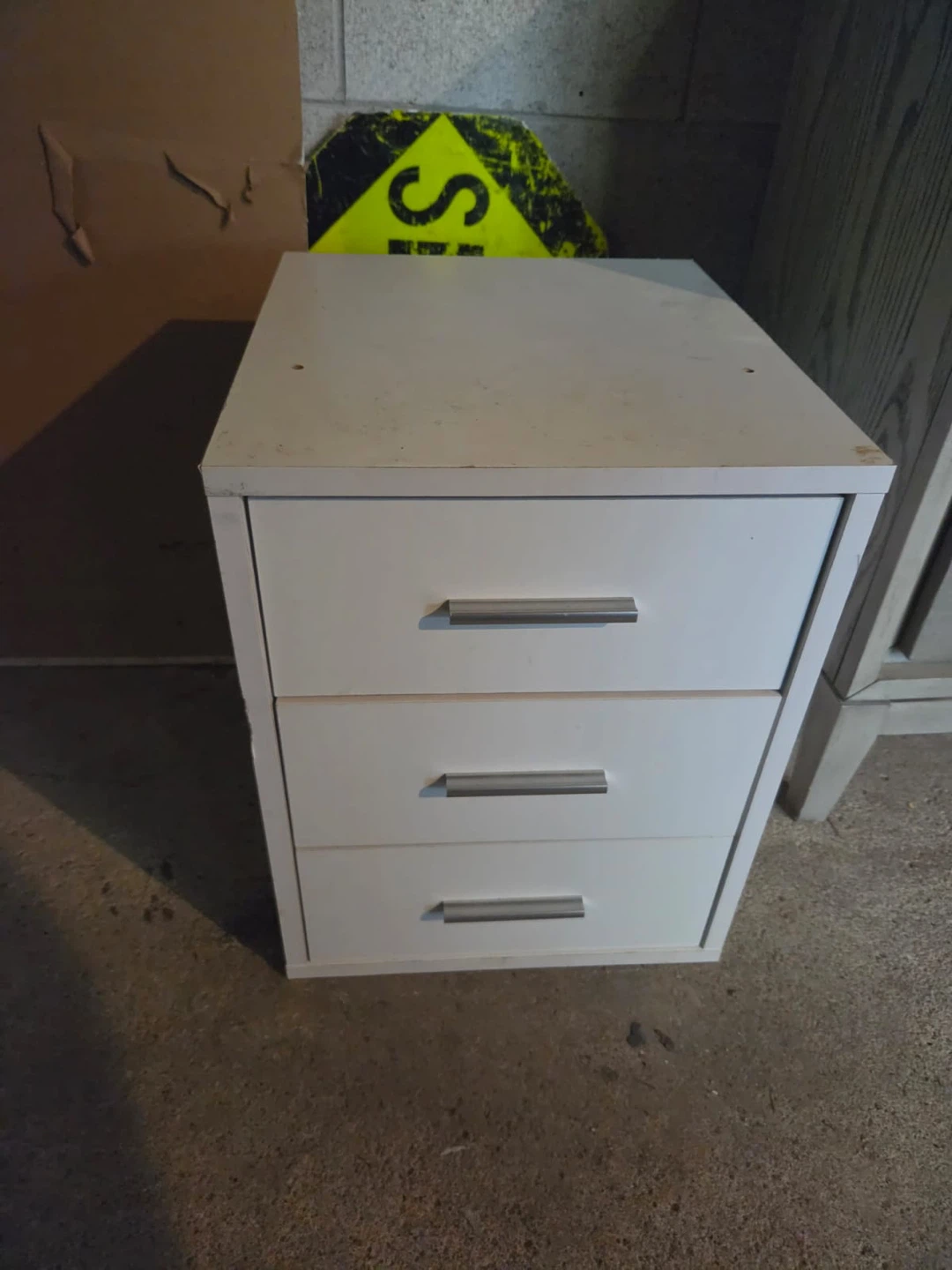 White 3-Drawer Office Storage Cabinet