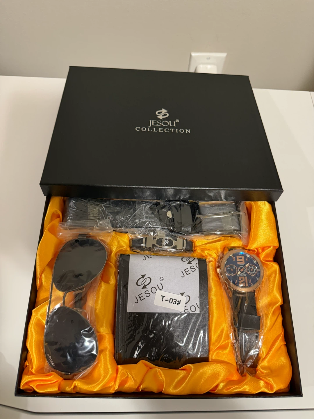Men's Gift Set with Watch, Belt, Wallet & Sunglasses