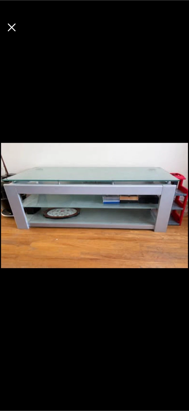 Modern Glass TV Stand – Great Condition!