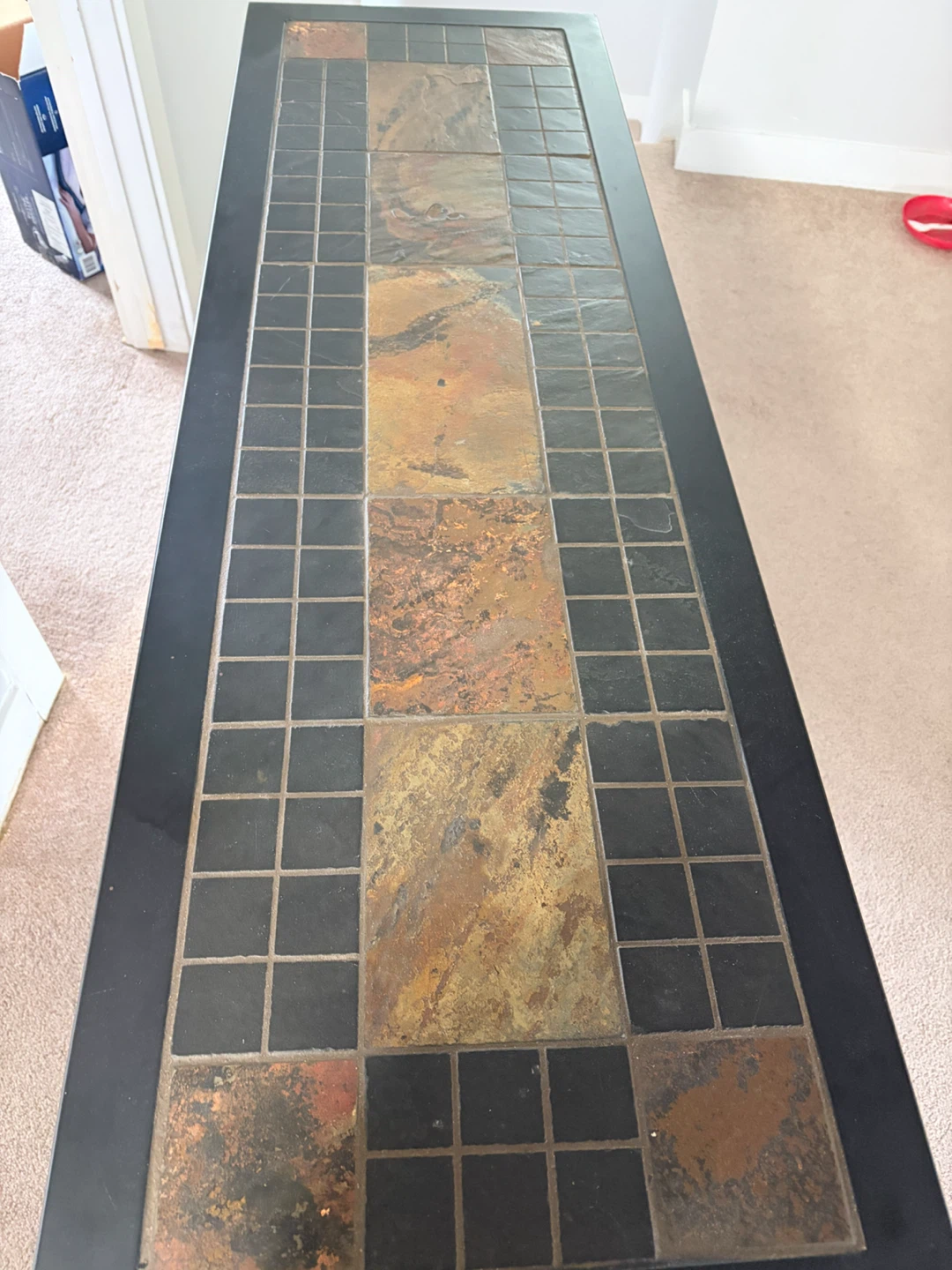 Console Table with Tiled Top