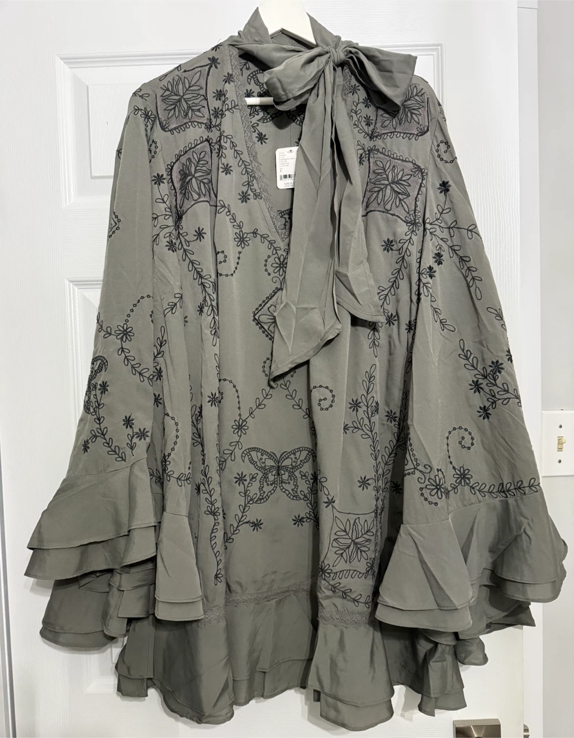 Free people Bali September sun mini dress in charcoal grey - photo 5