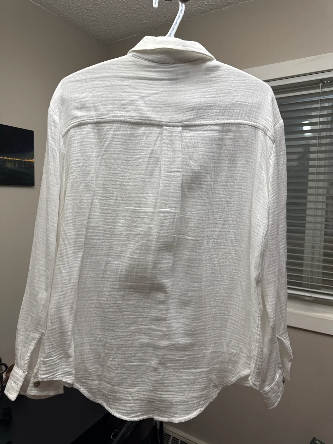 Forever 21 White Textured Button-Up Shirt - photo 3