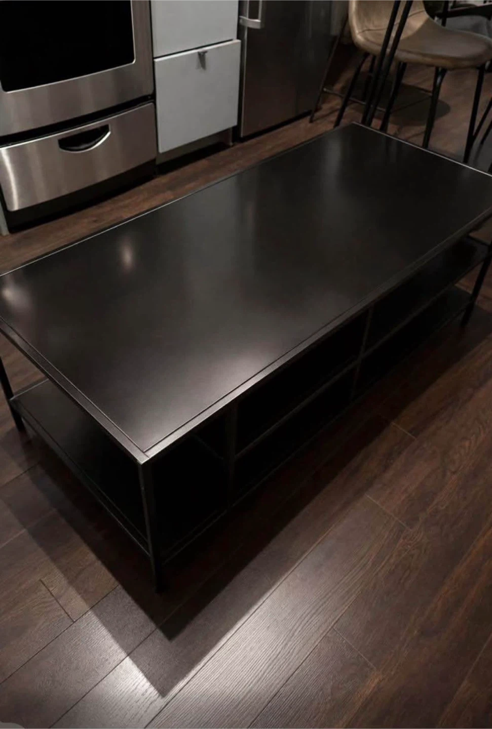 Black Coffee Table with Shelves - photo 2