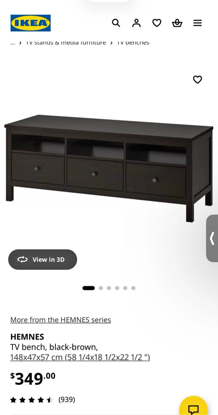 IKEA HEMNES TV Bench