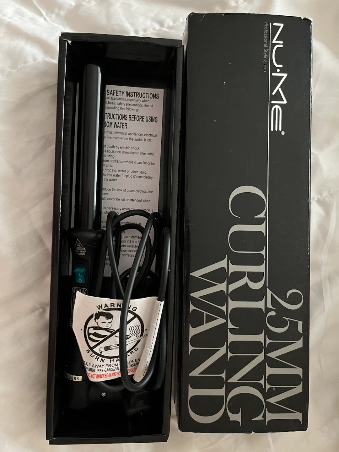NuMe 25mm Curling Wand Professional Styling Iron - photo 2
