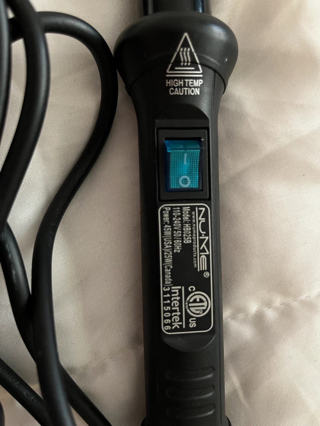 NuMe 25mm Curling Wand Professional Styling Iron - photo 5