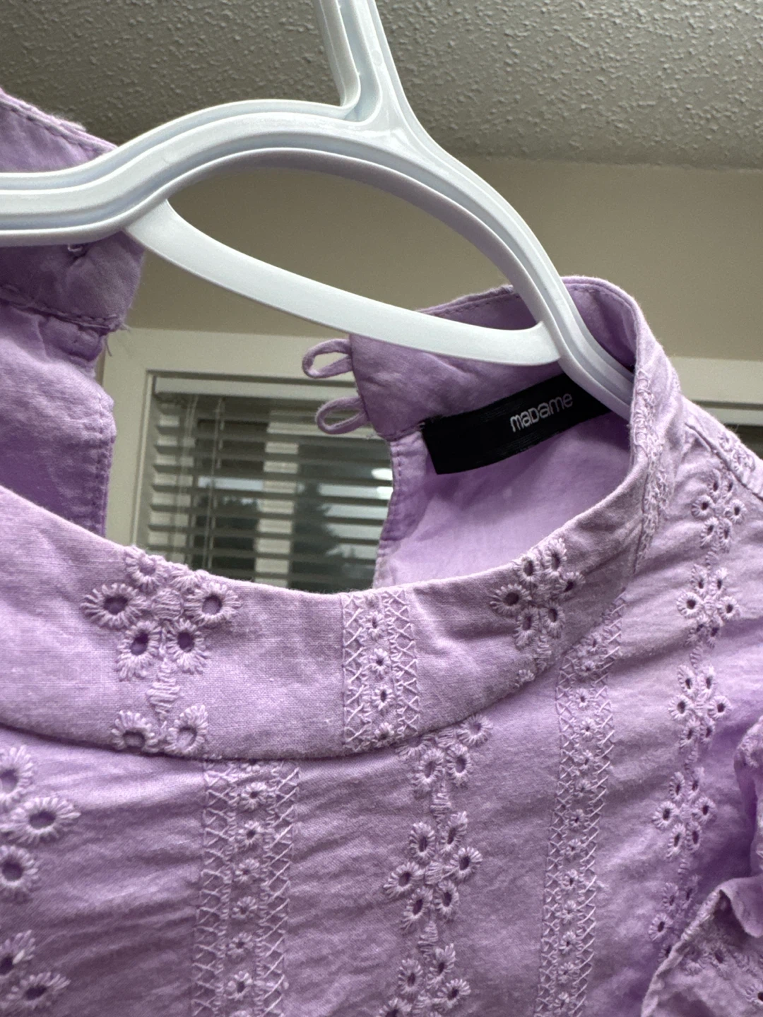 Madame Lavender Eyelet Blouse - photo 2