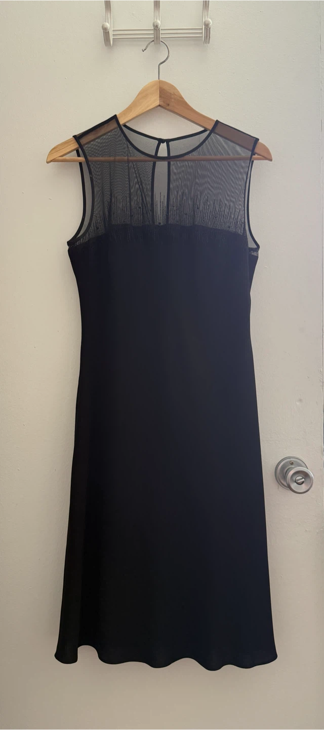 Black Sheer Neckline Cocktail Dress - photo 3