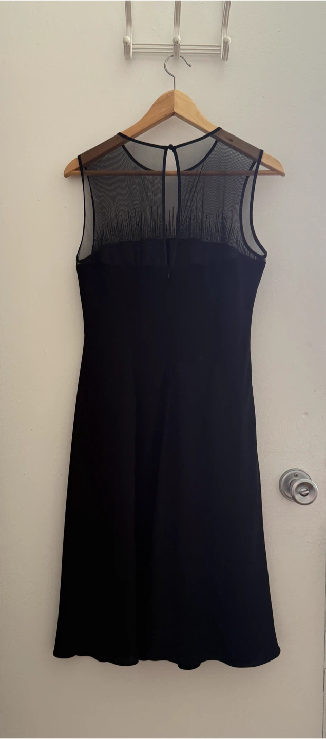 Black Sheer Neckline Cocktail Dress - photo 2