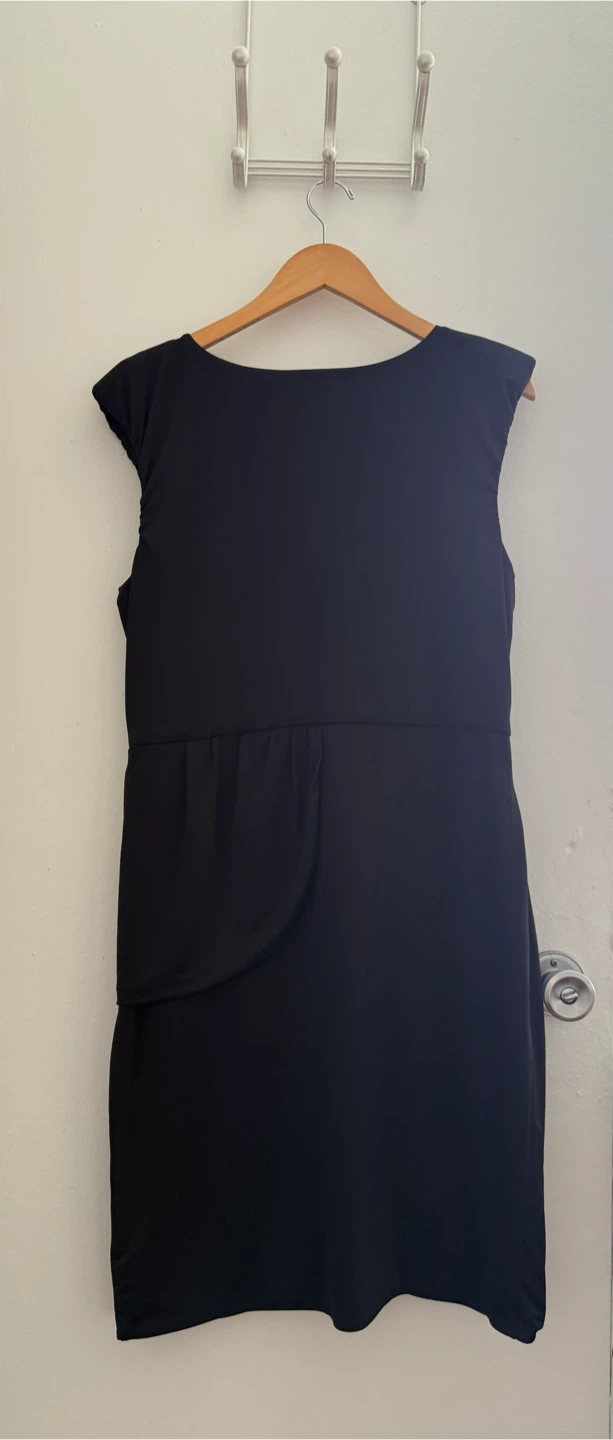 Apostrophe Black Cocktail Dress Size L - photo 3