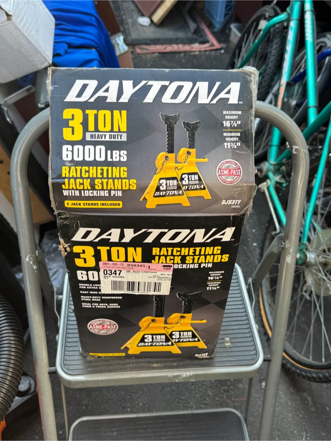 Daytona 3 Ton Heavy Duty Ratcheting Jack Stands (Pair)