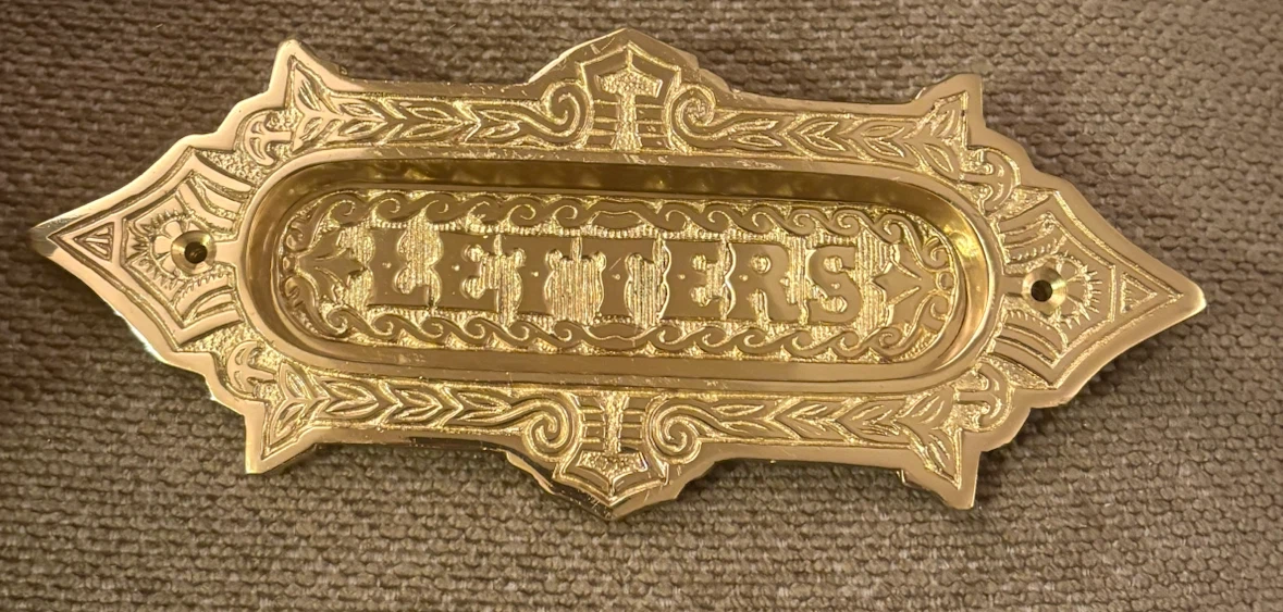 Brass Letter Slot Plate 4&3/4 opening 7&1/4 plate