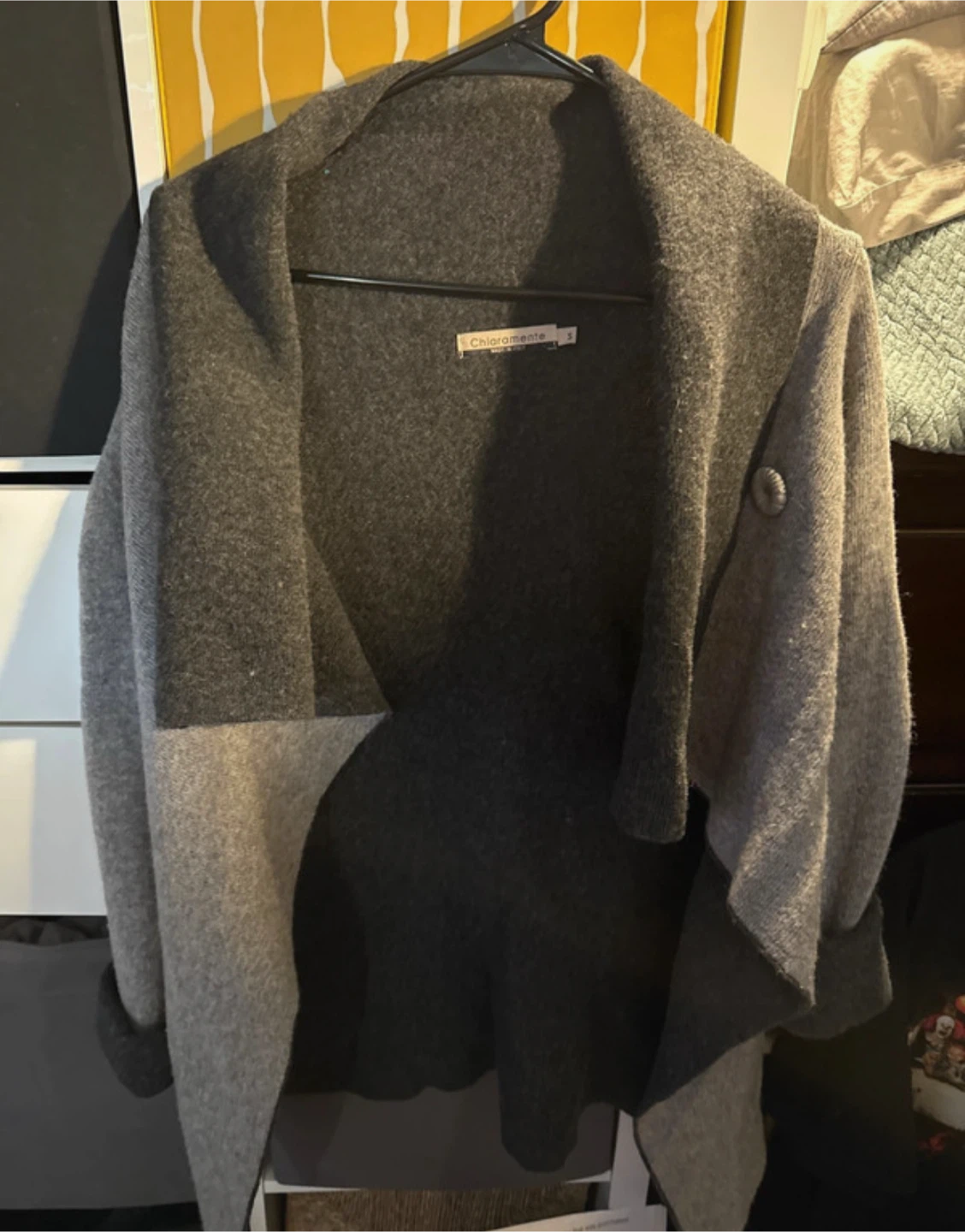 Chiaramente Women's Gray Cardigan Sweater Size S
