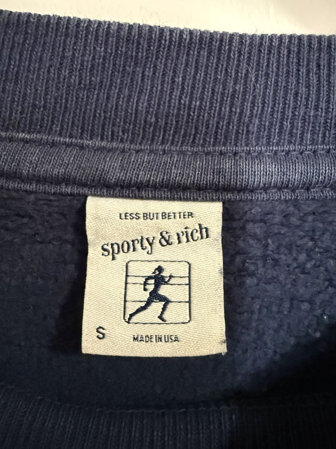 Sporty & Rich Health and Wellness Sweatshirt Navy Blue Size S - photo 3