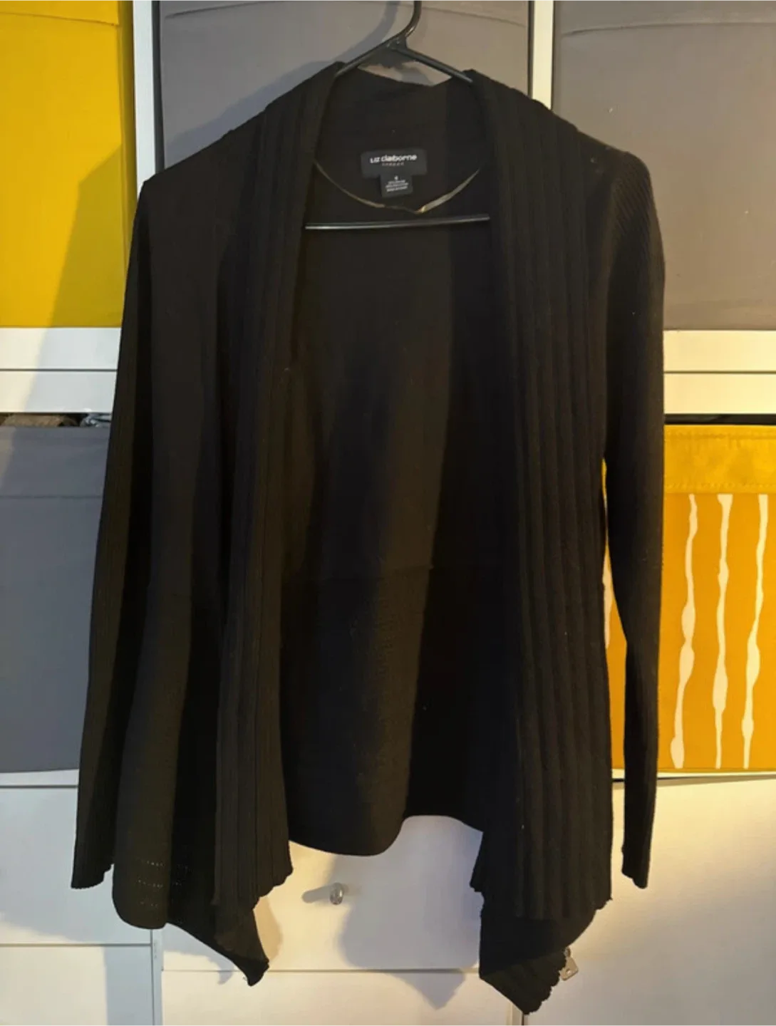Liz Claiborne Career Black Cardigan Sweater Size S