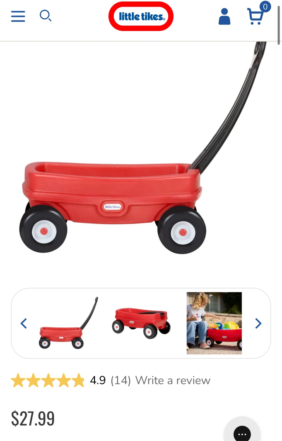 Little Tikes Red plastic Wagon - photo 2