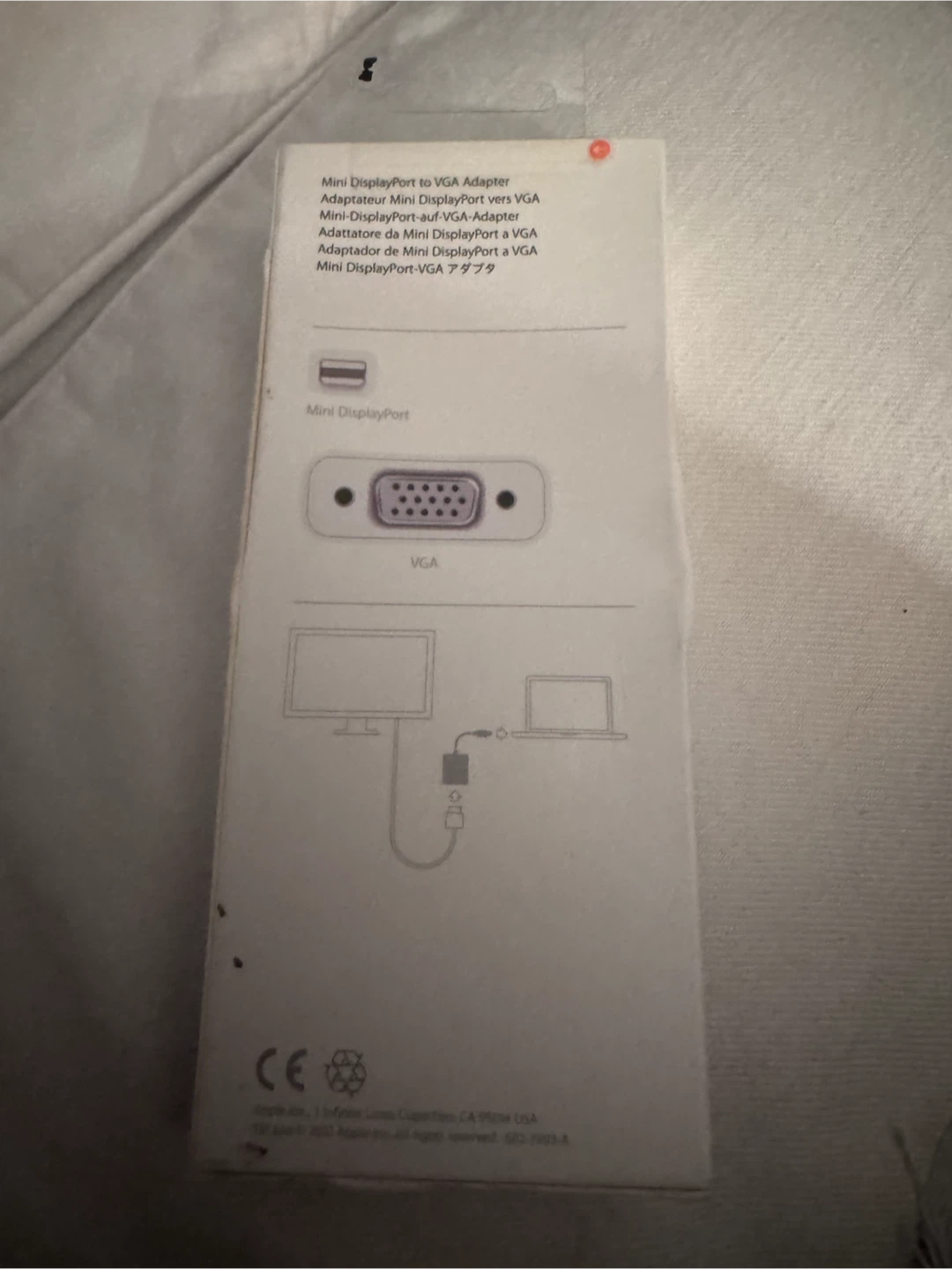 Apple Mini DisplayPort to VGA Adapter (Model A1307) - photo 2