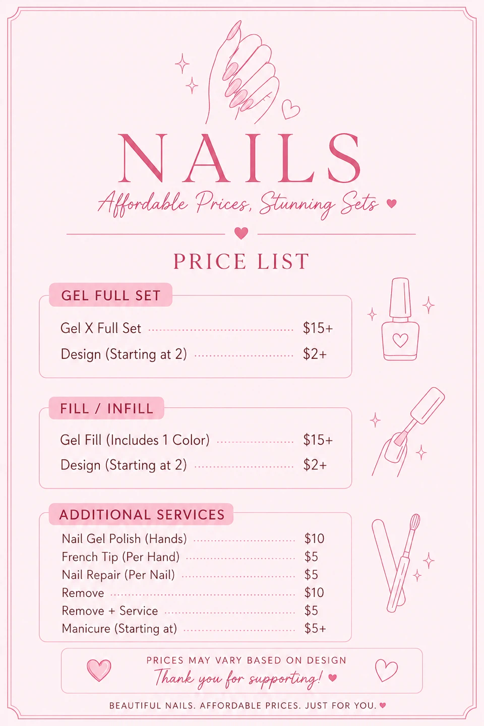 Nails by R - Gel X Full Set & Services