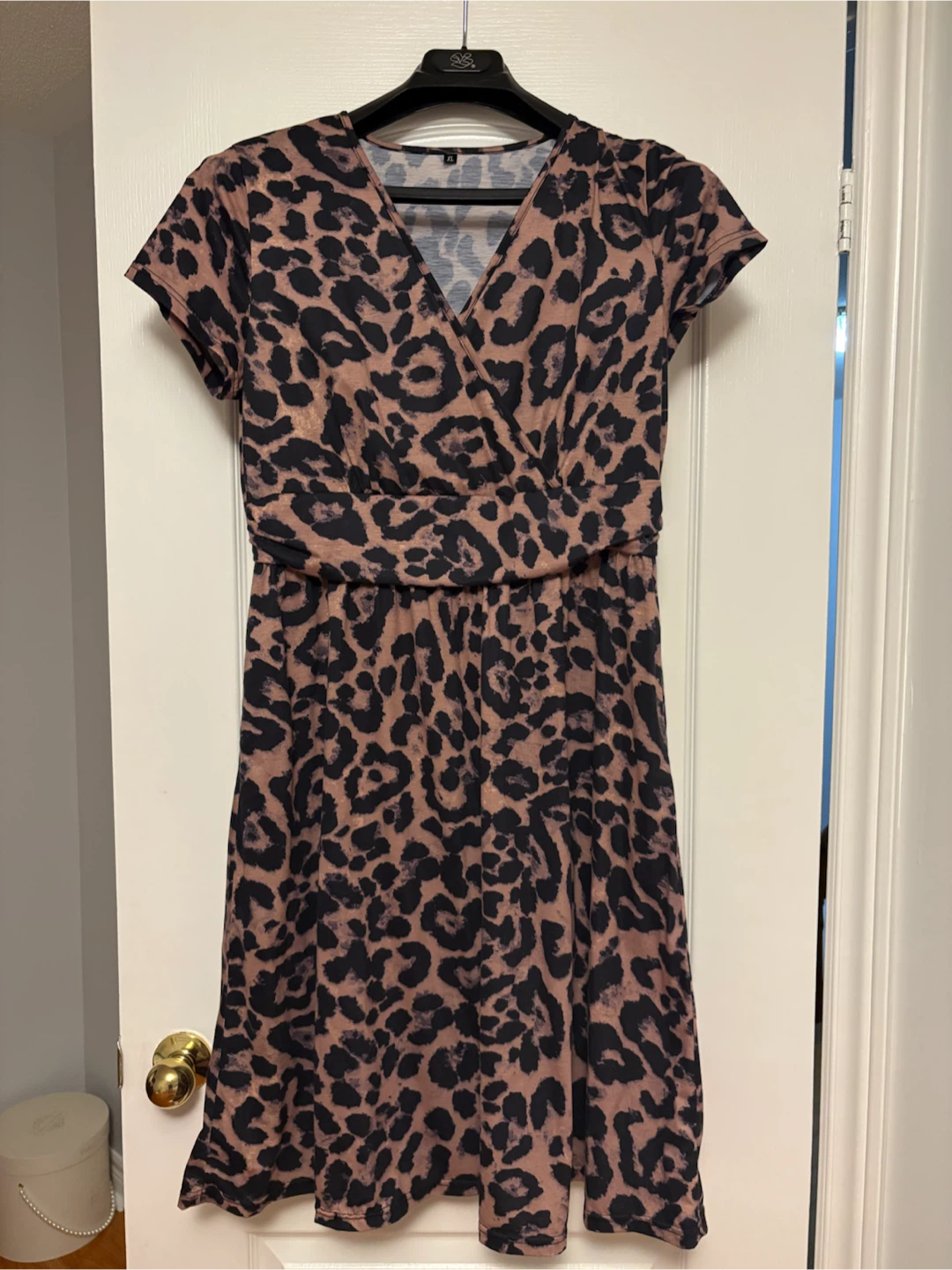Women's Leopard Print Wrap Dress