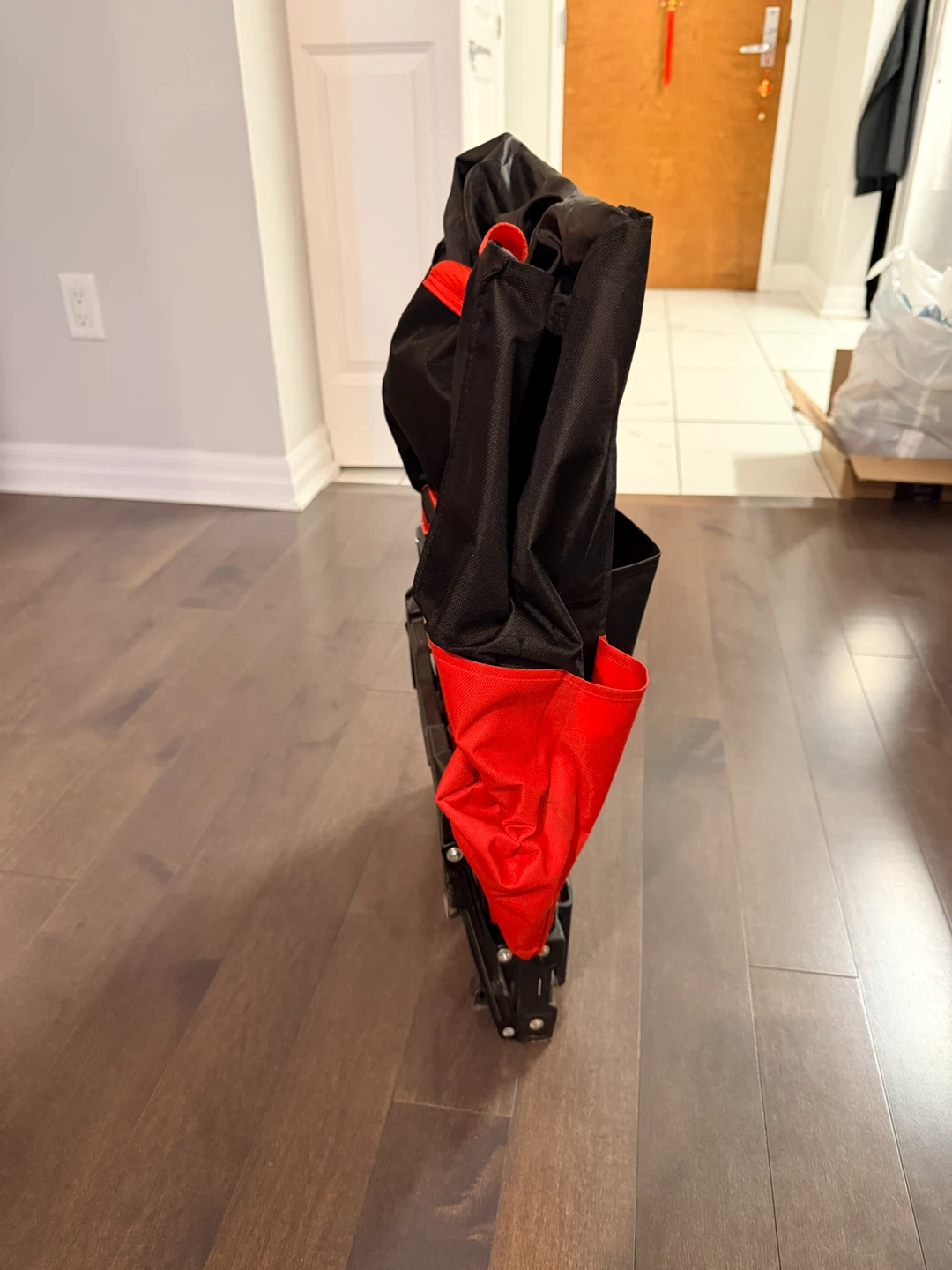 Red and Black Folding Shopping Cart - photo 4