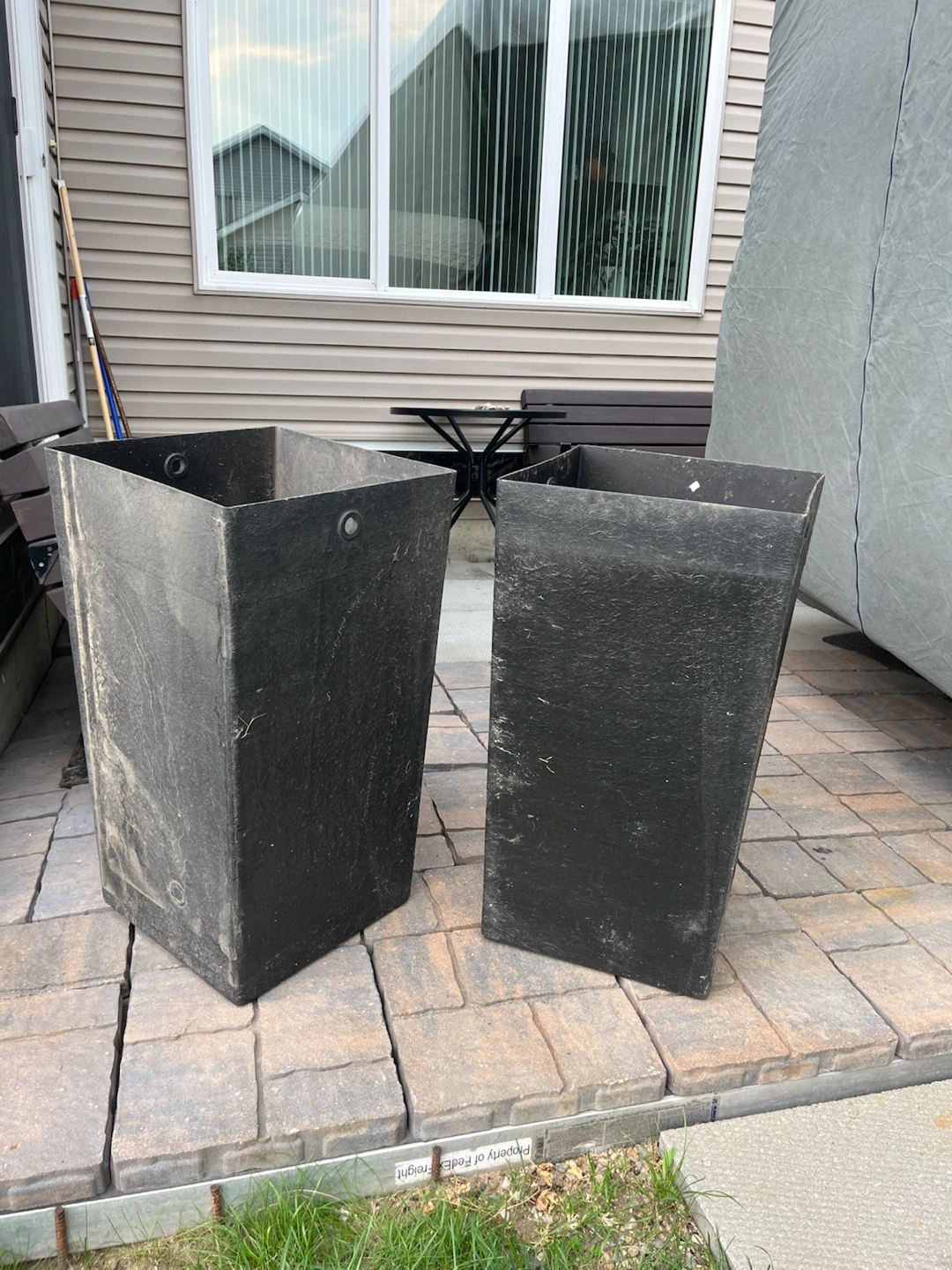 Two Black Planters