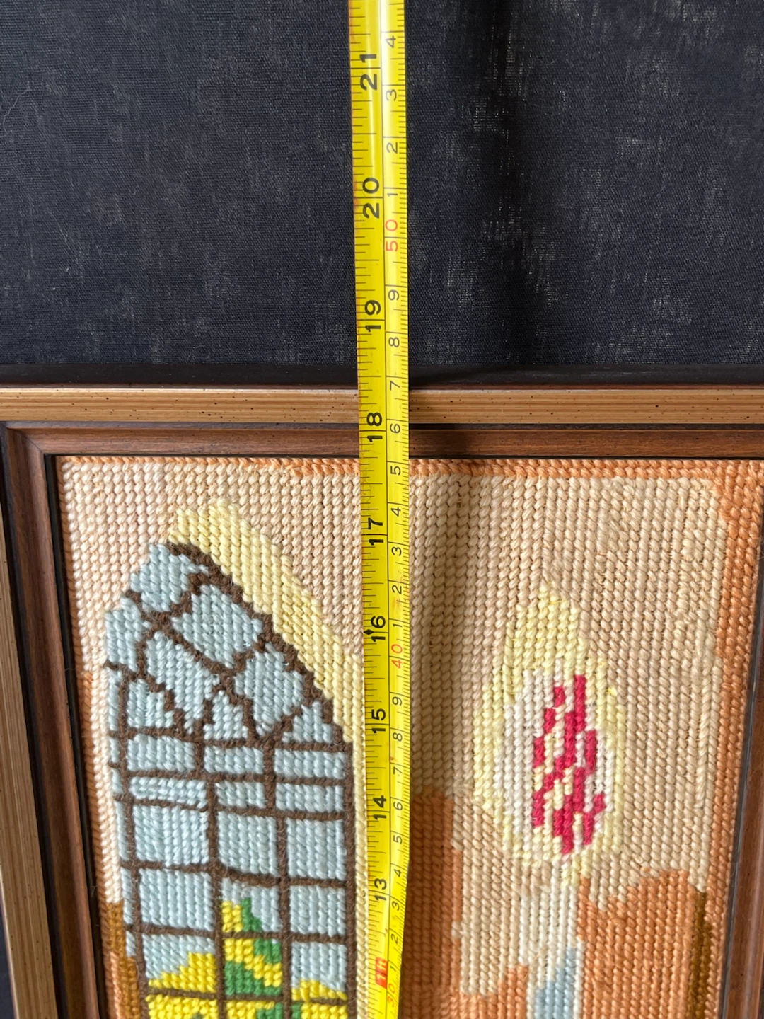 Framed Needlepoint Art - Church Scene - photo 4