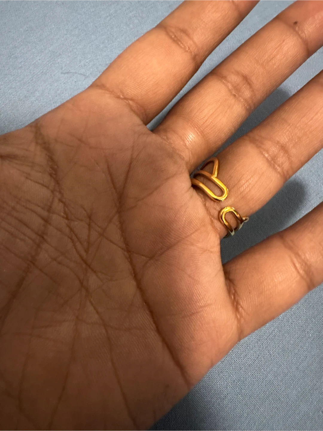Gold tone wavy ring - photo 4
