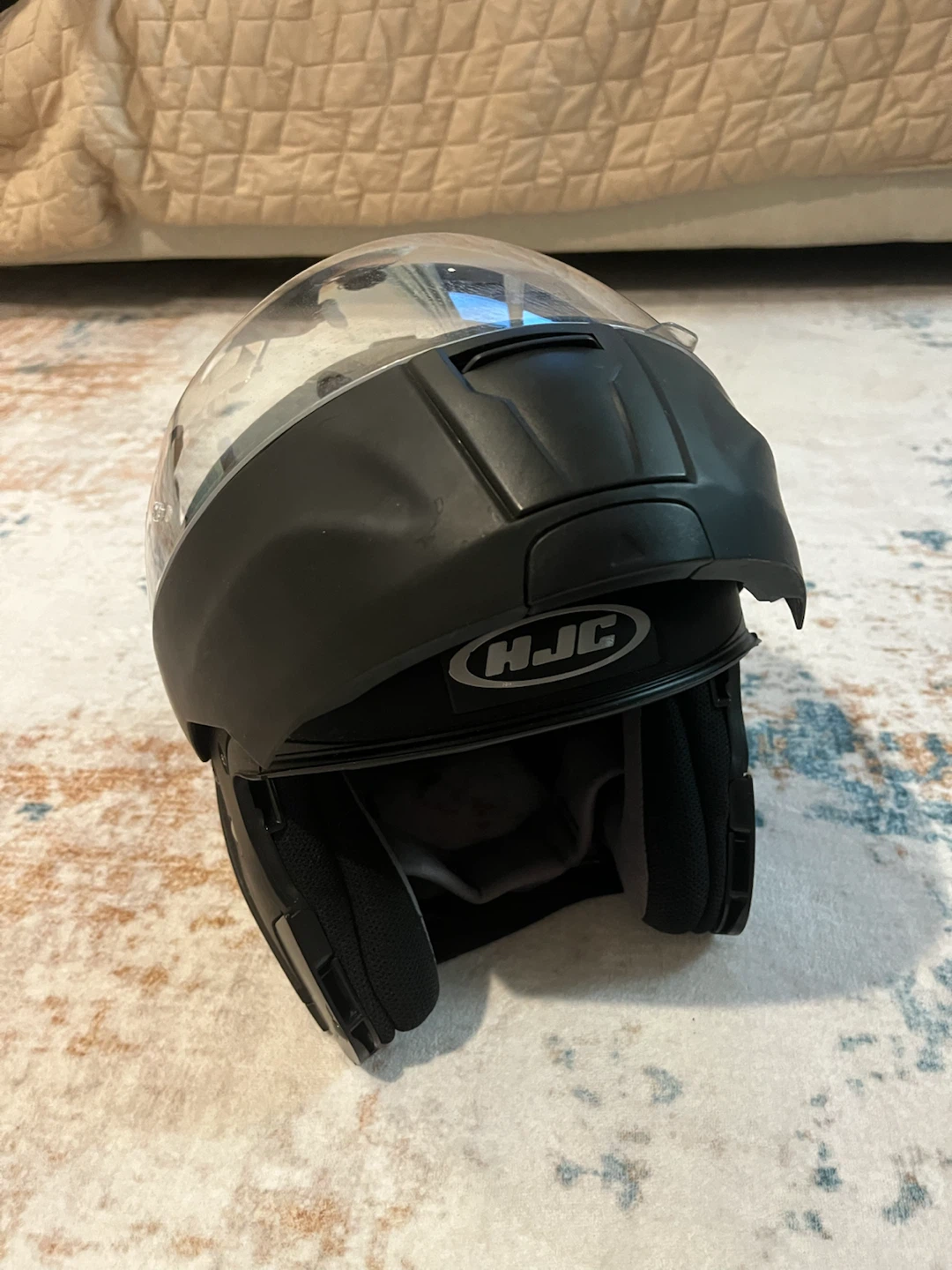 HJC Matte Black Motorcycle Helmet - photo 2