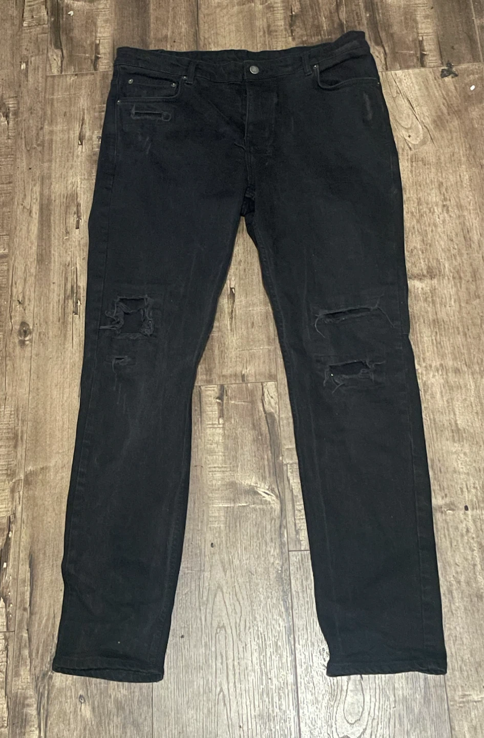 Ksubi Black Distressed Jeans Size 38