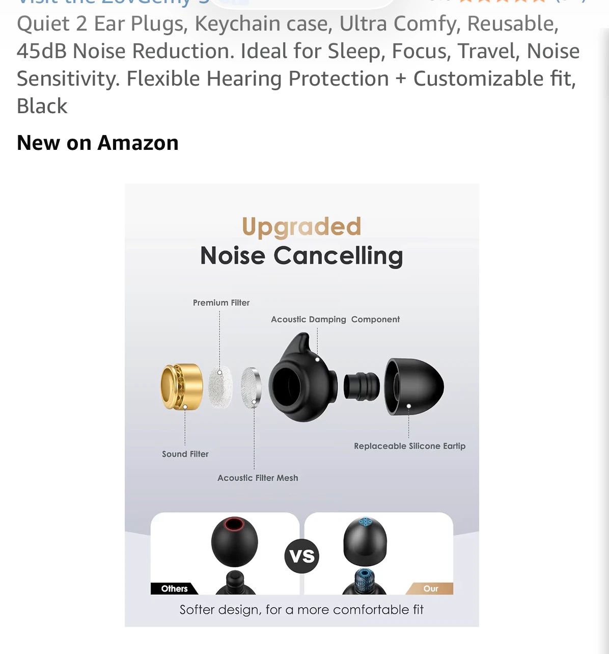 ZovGemy Quiet 2 Ear Plugs - Black - photo 3